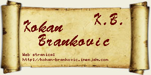 Kokan Branković vizit kartica